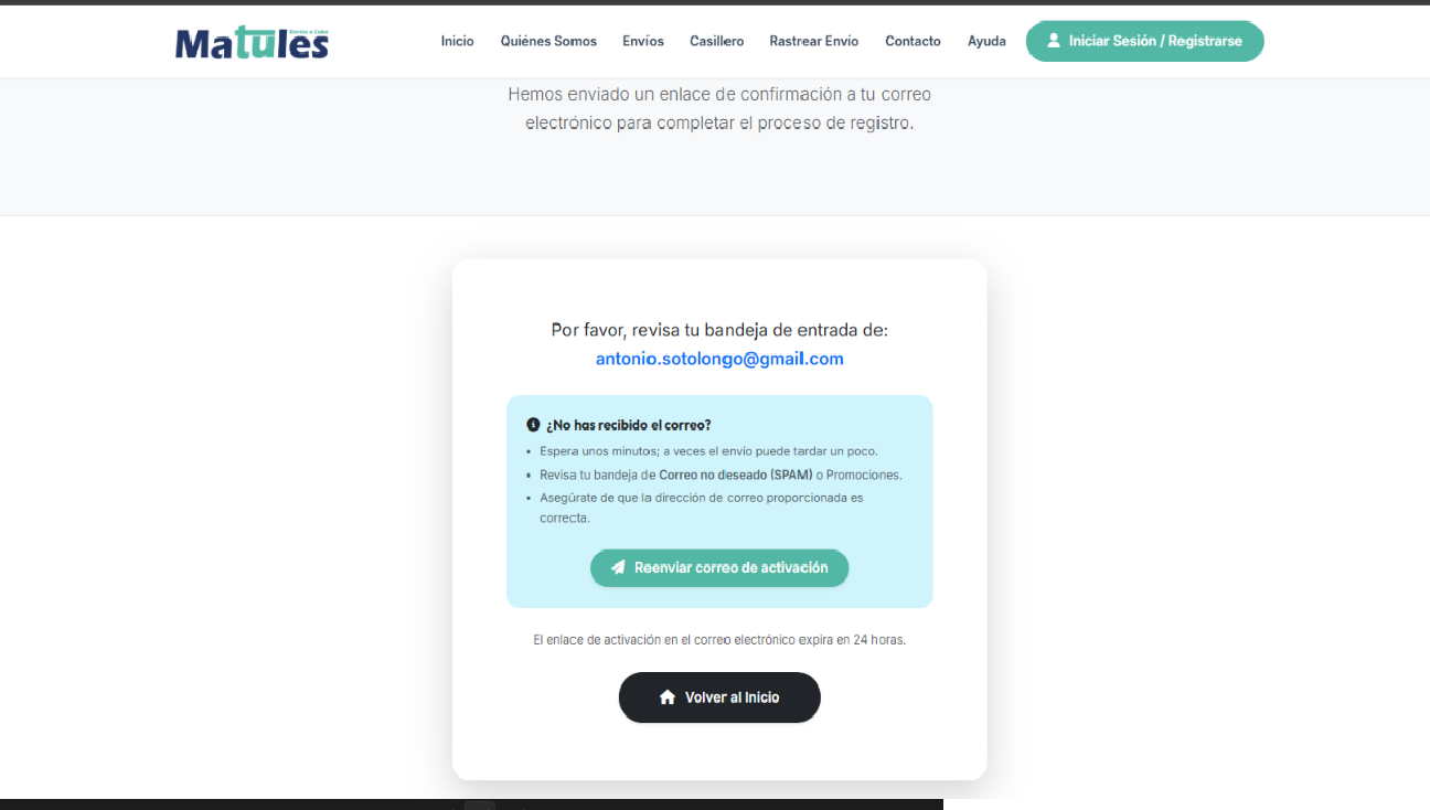 Captura Paso 4 - Registro Completo Enviado